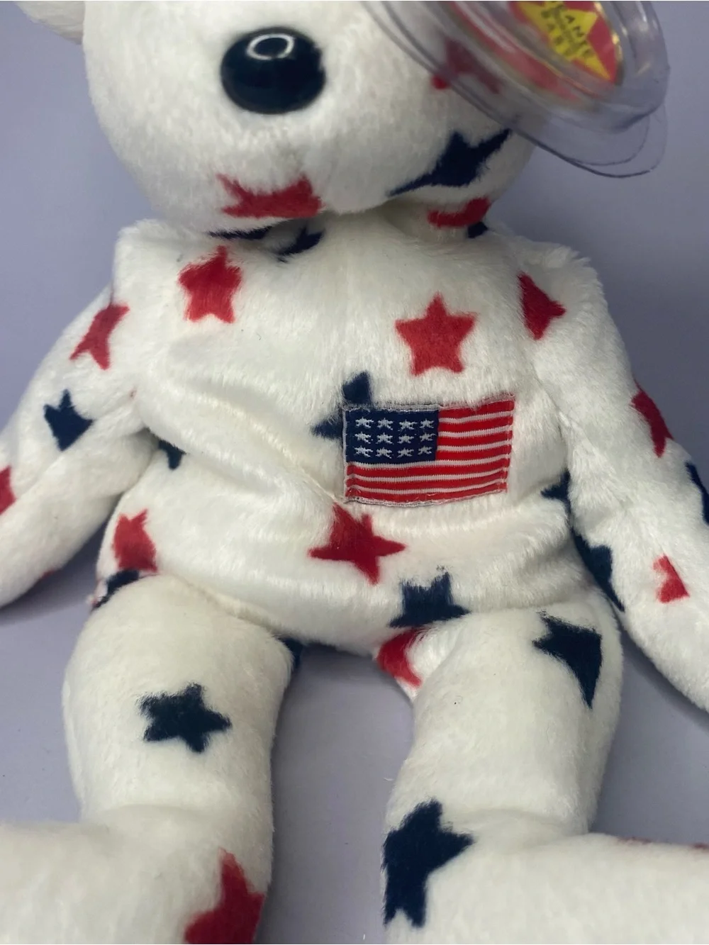 RARE RETIRED TY BEANIE BABY “GLORY” 1998 Americana Patriotic USA Bear